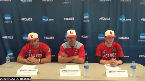 Baseball: WATCH: Press conference following Panthers' second win over Trinity at the DIII World Series